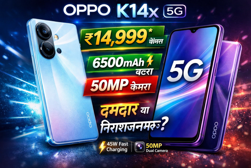 Oppo K14x 5G: दमदार बैटरी और 5G सपोर्ट के साथ बजट सेगमेंट का नया खिलाड़ी
